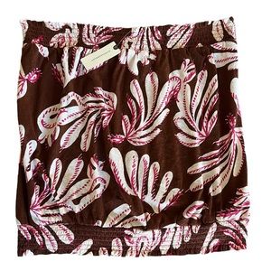 Anthropologie Womens Extra Large (XL) Floral Smocked Strapless Top New With Tags